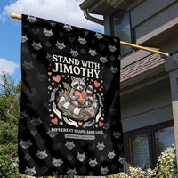 Jimothy The Raccoon Garden Flag Vintage Raccoon Small Frame Big Heart