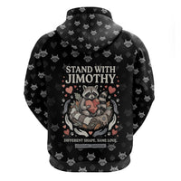 Jimothy The Raccoon Hoodie Vintage Raccoon Small Frame Big Heart