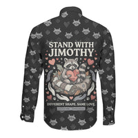 Jimothy The Raccoon Long Sleeve Button Shirt Vintage Raccoon Small Frame Big Heart