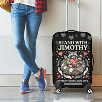 Jimothy The Raccoon Luggage Cover Vintage Raccoon Small Frame Big Heart