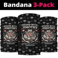 Jimothy The Raccoon Neck Gaiter Vintage Raccoon Small Frame Big Heart