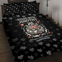 Jimothy The Raccoon Quilt Bed Set Vintage Raccoon Small Frame Big Heart