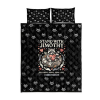 Jimothy The Raccoon Quilt Bed Set Vintage Raccoon Small Frame Big Heart