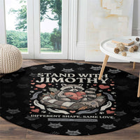 Jimothy The Raccoon Round Carpet Vintage Raccoon Small Frame Big Heart