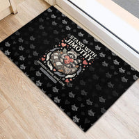 Jimothy The Raccoon Rubber Doormat Vintage Raccoon Small Frame Big Heart