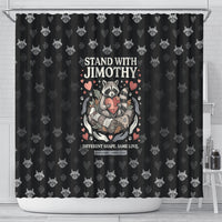 Jimothy The Raccoon Shower Curtain Vintage Raccoon Small Frame Big Heart