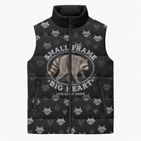 Jimothy The Raccoon Sleeveless Puffer Jacket Vintage Raccoon Small Frame Big Heart