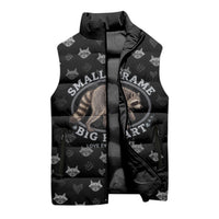Jimothy The Raccoon Sleeveless Puffer Jacket Vintage Raccoon Small Frame Big Heart