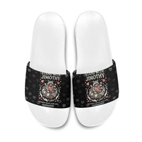 Jimothy The Raccoon Slide Sandals Vintage Raccoon Small Frame Big Heart