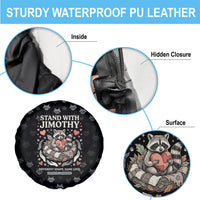 Jimothy The Raccoon Spare Tire Cover Vintage Raccoon Small Frame Big Heart