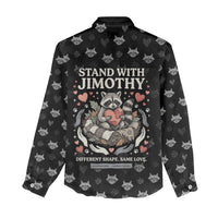 Jimothy The Raccoon Women Casual Shirt Vintage Raccoon Small Frame Big Heart