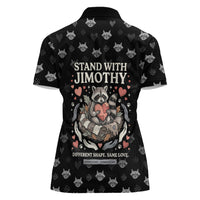 Jimothy The Raccoon Women Polo Shirt Vintage Raccoon Small Frame Big Heart