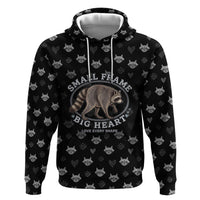 Jimothy The Raccoon Zip Hoodie Vintage Raccoon Small Frame Big Heart