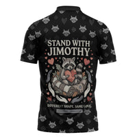 Jimothy The Raccoon Zipper Polo Shirt Vintage Raccoon Small Frame Big Heart