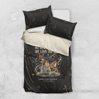 Jimothy And Quasimodo Bedding Set Vintage German Shepherd And Raccoon - Born Rare Loved Deeply