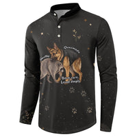 Jimothy And Quasimodo Button Sweatshirt Vintage German Shepherd And Raccoon - Born Rare Loved Deeply