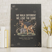 Jimothy And Quasimodo Canvas Wall Art Vintage German Shepherd And Raccoon - Born Rare Loved Deeply