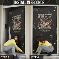 Jimothy And Quasimodo Door Cover Vintage German Shepherd And Raccoon - Born Rare Loved Deeply
