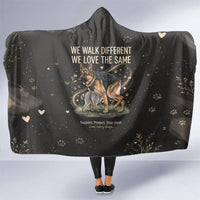Jimothy And Quasimodo Hooded Blanket Vintage German Shepherd And Raccoon - Born Rare Loved Deeply