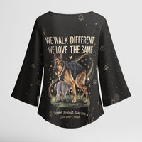 Jimothy And Quasimodo Kimono Sleeve Blouse Vintage German Shepherd And Raccoon - Born Rare Loved Deeply