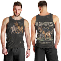 Jimothy And Quasimodo Men Tank Top Vintage German Shepherd And Raccoon - Born Rare Loved Deeply