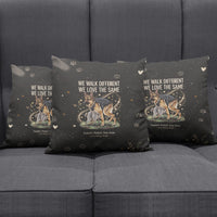 Jimothy And Quasimodo Pillow Cover Vintage German Shepherd And Raccoon - Born Rare Loved Deeply
