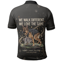 Jimothy And Quasimodo Polo Shirt Vintage German Shepherd And Raccoon - Born Rare Loved Deeply
