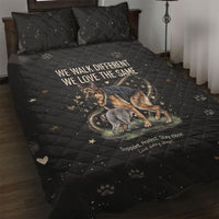 Jimothy And Quasimodo Quilt Bed Set Vintage German Shepherd And Raccoon - Born Rare Loved Deeply