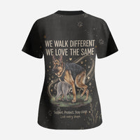 Jimothy And Quasimodo Scrub Top Vintage German Shepherd And Raccoon - Born Rare Loved Deeply