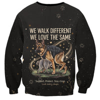 Jimothy And Quasimodo Sweatshirt Vintage German Shepherd And Raccoon - Born Rare Loved Deeply