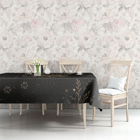 Jimothy And Quasimodo Tablecloth Vintage German Shepherd And Raccoon - Born Rare Loved Deeply