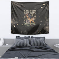 Jimothy And Quasimodo Tapestry Vintage German Shepherd And Raccoon - Born Rare Loved Deeply