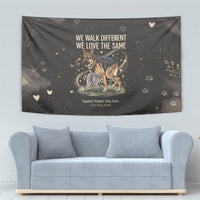 Jimothy And Quasimodo Tapestry Vintage German Shepherd And Raccoon - Born Rare Loved Deeply