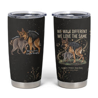 Jimothy And Quasimodo Tumbler Cup Vintage German Shepherd And Raccoon - Born Rare Loved Deeply