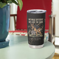 Jimothy And Quasimodo Tumbler Cup Vintage German Shepherd And Raccoon - Born Rare Loved Deeply