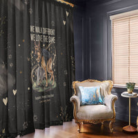 Jimothy And Quasimodo Window Curtain Vintage German Shepherd And Raccoon - Born Rare Loved Deeply