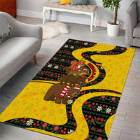 Germany Christmas Area Rug with Bear Boar Otter Squirrel and Holiday Pattern Design - Wonder Print Shop