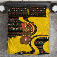 Germany Christmas Bedding Set with Bear Boar Otter Squirrel and Holiday Pattern Design - Wonder Print Shop