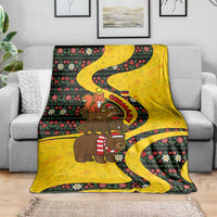 Germany Christmas Blanket with Bear Boar Otter Squirrel and Holiday Pattern Design - Wonder Print Shop