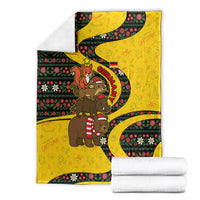 Germany Christmas Blanket with Bear Boar Otter Squirrel and Holiday Pattern Design - Wonder Print Shop
