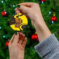 Germany Christmas Ceramic Ornament with Bear Boar Otter Squirrel and Holiday Pattern Design - Wonder Print Shop