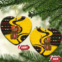 Germany Christmas Ceramic Ornament with Bear Boar Otter Squirrel and Holiday Pattern Design - Wonder Print Shop