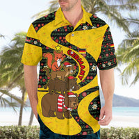 Germany Christmas Hawaiian Shirt with Bear Boar Otter Squirrel and Holiday Pattern Design - Wonder Print Shop