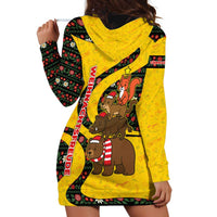 Germany Christmas Hoodie Dress with Bear Boar Otter Squirrel and Holiday Pattern Design - Wonder Print Shop