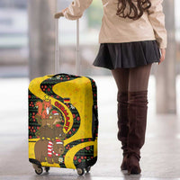 Germany Christmas Luggage Cover with Bear Boar Otter Squirrel and Holiday Pattern Design - Wonder Print Shop