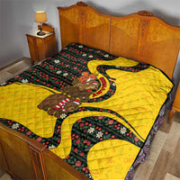 Germany Christmas Quilt with Bear Boar Otter Squirrel and Holiday Pattern Design - Wonder Print Shop