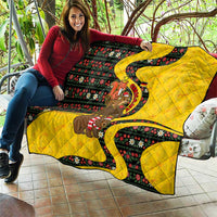 Germany Christmas Quilt with Bear Boar Otter Squirrel and Holiday Pattern Design - Wonder Print Shop