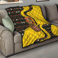 Germany Christmas Quilt with Bear Boar Otter Squirrel and Holiday Pattern Design - Wonder Print Shop