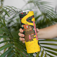 Germany Christmas Skinny Tumbler with Bear Boar Otter Squirrel and Holiday Pattern Design - Wonder Print Shop