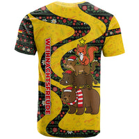 Germany Christmas T Shirt with Bear Boar Otter Squirrel and Holiday Pattern Design - Wonder Print Shop